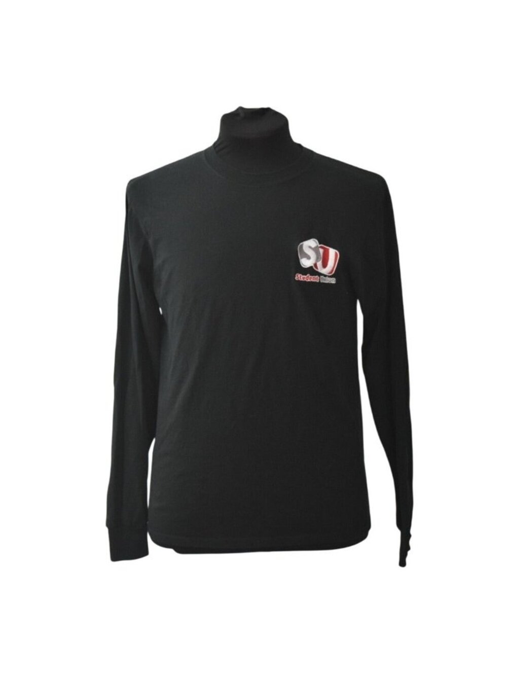 Port & Company Long Sleeve T-Shirt  Student Union Logo Mens Medium Black